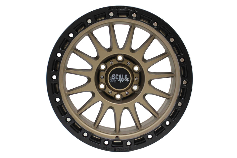 Load image into Gallery viewer, Scale 4x4 S01 Matte Bronze Simulated Beadlock 17x8.5 6x139.7 off-road wheel