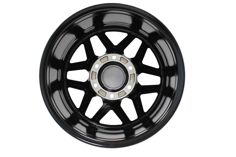 Load image into Gallery viewer, S02 - Glossy Black w/ Simulated Beadlock - 17x8.5 6x139.7 -10 Offset