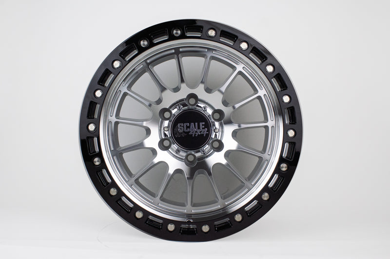 Load image into Gallery viewer, S04 - Machine w/ Black Simulated Beadlock - 17x9 6x139.7 -25 Offset