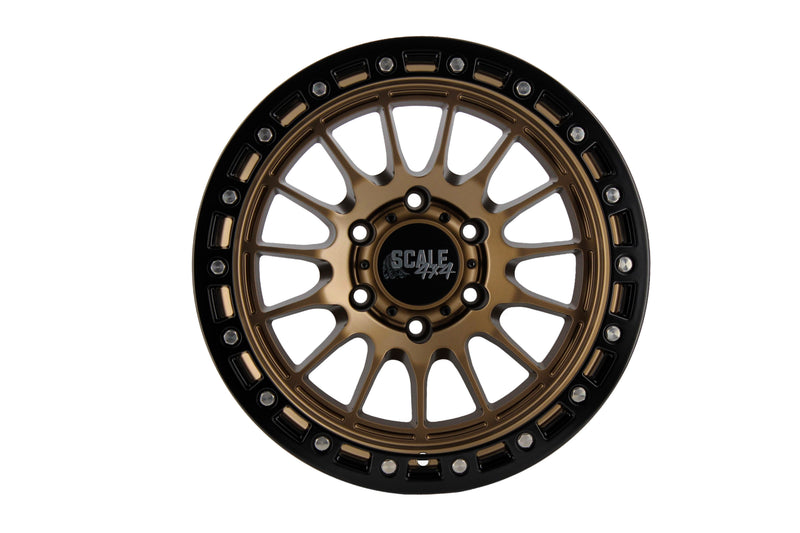 Load image into Gallery viewer, S04 - Matte Bronze w/ Black Simulated Beadlock - 17x9 6x139.7 -25 Offset