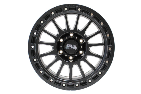 Scale 4x4 S01 Matte Black Simulated Beadlock 17x8.5 6x139.7 off-road wheel