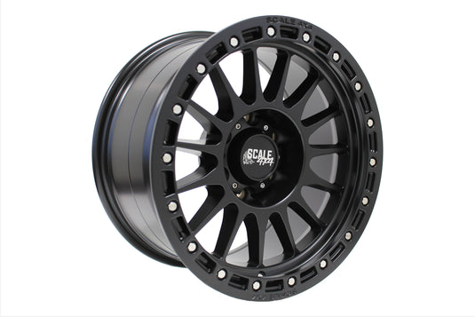 Scale 4x4 S01 Matte Black Simulated Beadlock 17x8.5 6x139.7 off-road wheel