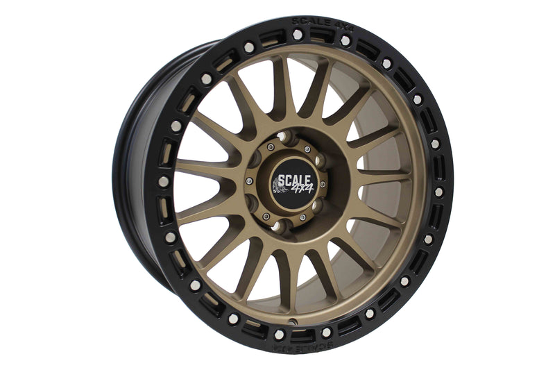 Load image into Gallery viewer, Scale 4x4 S01 Matte Bronze Simulated Beadlock 17x8.5 6x139.7 off-road wheel
