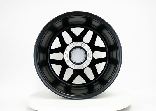 S02 - Matte Black w/ Simulated Beadlock - 17x8.5 6x139.7 -10 Offset